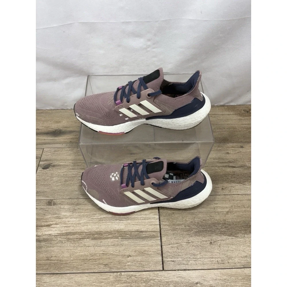 Adidas Ultraboost‎ 22 Mauve Navy White Running Shoes GW6917 Womens 8